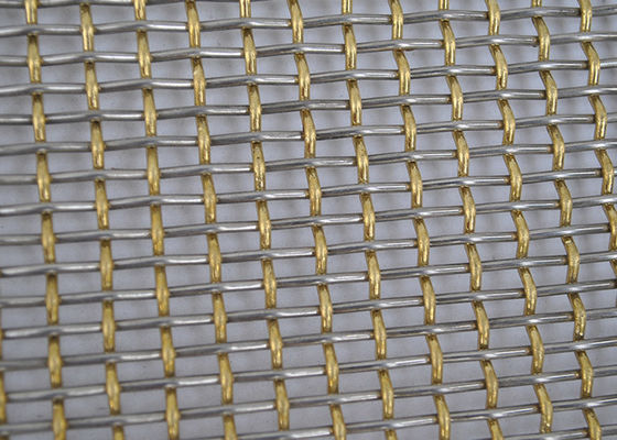 Silver SS Double Crimped Wire Mesh For Sieving Ore Sturdy Structure