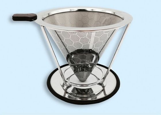 Reusable Hygienic Metal  Stainless Steel Coffee Strainer Out Diameter 89mm-220mm