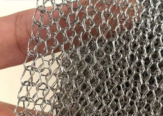 Multi Strand Stainless Steel Knitted Wire Mesh Flat Type  Alkali Resistance