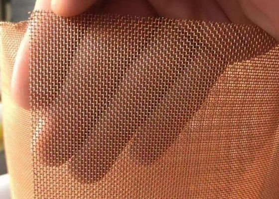 Shielding Effectiveness Copper Woven Wire Mesh Screen 200hz-5000hz 99.99% Pure
