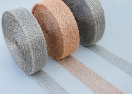 Single Strand Knitted Wire Mesh with Diameter 0.08mm To 0.3mm for Filteration 48 to 130 in Popular Widths 30mm to 120mm