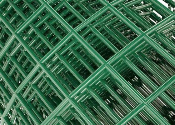 Green 25m Pvc Coated Wire Mesh Rolls Hardware Cloth With Straight Edge For Fences