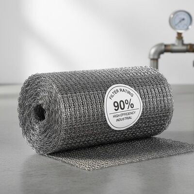 Filter Rating 90 Percent Knitted Wire Mesh Featuring Wirediameter 002mm to 20mm Ensuring High Filtration Efficiency for Industrial