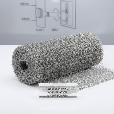 40 percent to 90 percent porosity knitted fabric knitted wire mesh designed for air purification and ventilation systems