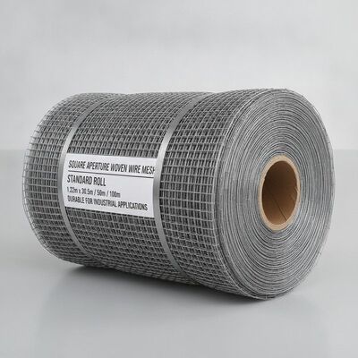 Square Aperture Woven Wire Mesh Screen Standard Roll 1.22m 30.5m 50m 100m Durable Wire Mesh for Industrial Applications