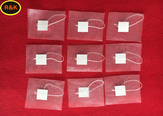 70 X 58 Mm Nylon Filter Bag / Pyramid Silk Tea Bags Ultrasonic Seamless Sea