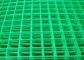 1.8m Green Vinyl Coated Welded Wire Fence Panels Weldmesh Sheets Rectangle Hole
