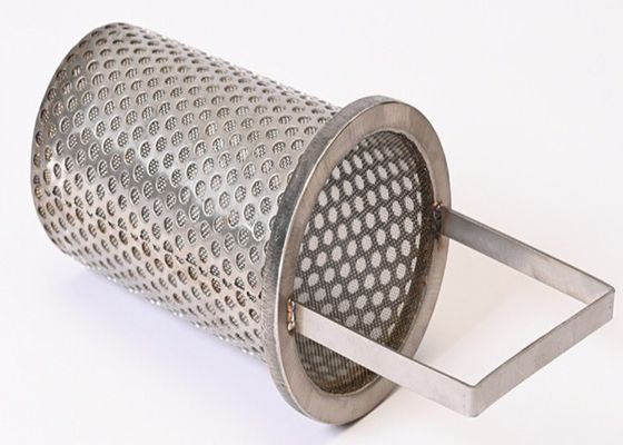 Plain Weave Basket Strainer Screen For Industrial Filtration