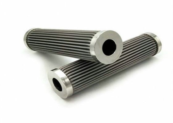 Stainless Steel Pleated Filter Mesh with SS304 SS316 Material for 1-300um Filtration Range and -196℃-400℃ Temperature Resistance