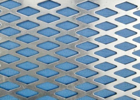 Filter Diamond Punched Perforated Metal Mesh Sheet Length Customized 0.1mm Hole Size