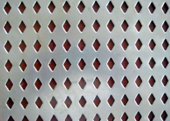 Filter Diamond Punched Perforated Metal Mesh Sheet Length Customized 0.1mm Hole Size