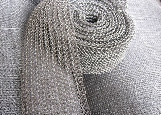 Fine 30mm Width Stainless Steel Knitted Wire Mesh Tube High Strength