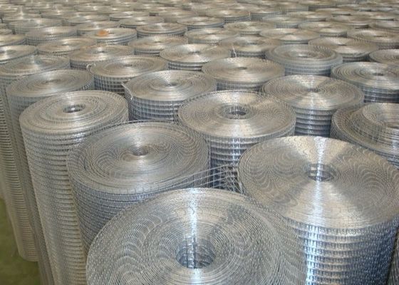 White Galvanized Steel 14 Gauge Wire Mesh Roll Straight Edge Type