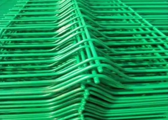 Plastic Coated Welded Wire Mesh Fence Panels Corrosion Resistance 2curved