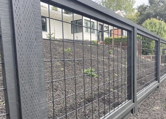 Black Square Hole Welded Wire Mesh Panels for Schools with Easy Installation