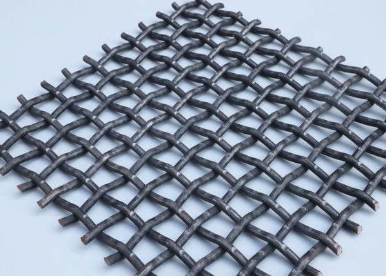 High Tensile Spring Steel Woven Wire Mesh Screen For 30° 180° Hook Type And Long Slot