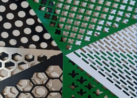 Perforated Diamond Hole Sheet Metal Panel Protection With Electro Galvanized Surface Treatment
