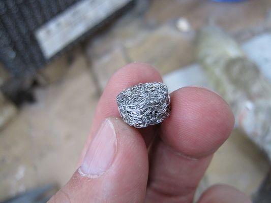 Galvanized Wire Knitted Mesh Rolls Heat Resistant Against Corrosion