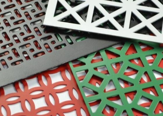 Flat sheet punched metal sheet polished powder coated galvanized thickness 0.5mm to 10mm suitable for noise control and safety applications