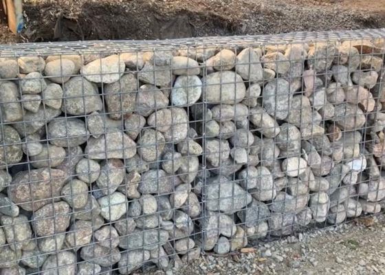 ISO45001 Certified Zn-5 Al Galvanized Welded Wire Mesh Panels with 50x70 Hole Size for Gabion Retaining Wall