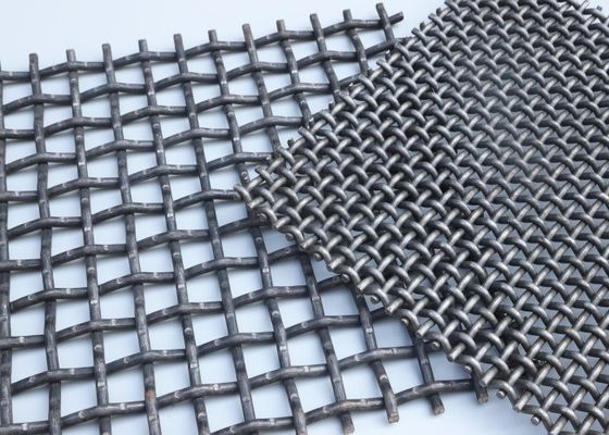 High Tensile Spring Steel Woven Wire Mesh Screen For 30° 180° Hook Type And Long Slot