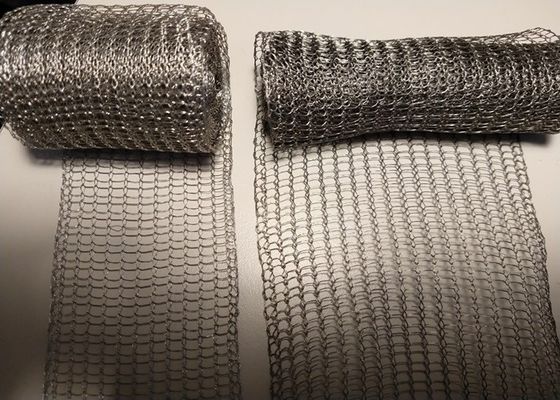 Single Strand Weave Corrosion Resistant Knitted Wire Mesh For Air Liquid Solid Filtration