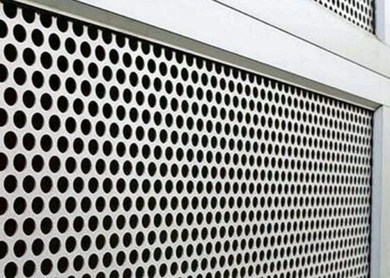 Flat sheet punched metal sheet polished powder coated galvanized thickness 0.5mm to 10mm suitable for noise control and safety applications